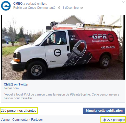 Annonce Facebook